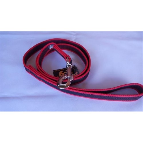 Julius K9 IDC Guinzaglio Cane Nylon Gomma Rosso 14mm x 1,2mt con maniglia
