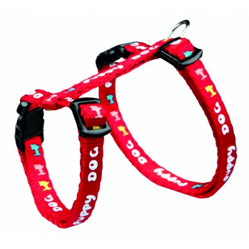 Trixie pettorina per cuccioli con guinzaglio  colore rosso