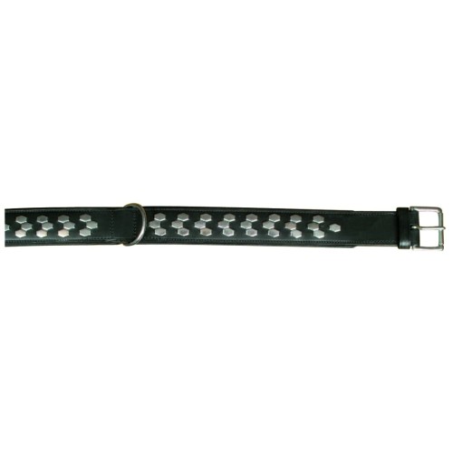 Collare in pelle borchiato 65-75 per 40 mm