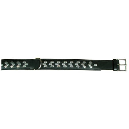Collare in pelle borchiato 65-75 per 40 mm