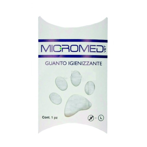 Guanto pulizia pelo cane e gatto naturale Ioni Argento Tg.L