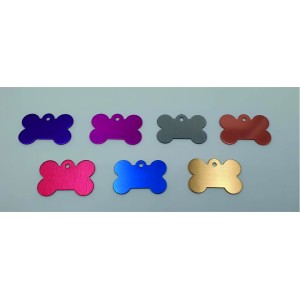Medagliette per cani osso grande con incisione personalizzata