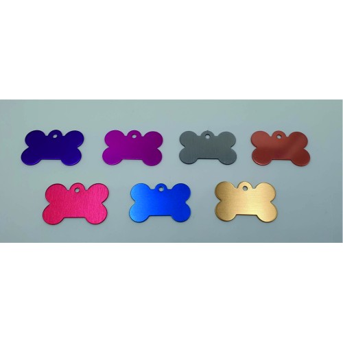 Medagliette per cani osso grande con incisione personalizzata