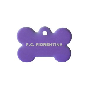 Medaglietta personalizzata cane fiorentina calcio con incisione gratuita