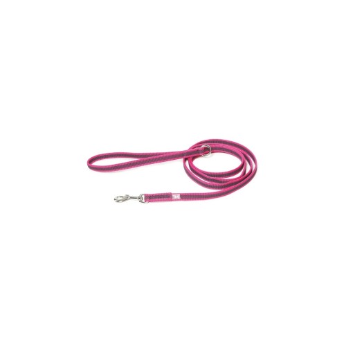 Julius K9 IDC Guinzaglio Cane Nylon Gomma Rosa 20mm x 2mt con maniglia