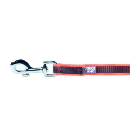 Julius K9 IDC Guinzaglio Cane Nylon Gomma Arancio 20mm x 1,2mt con maniglia