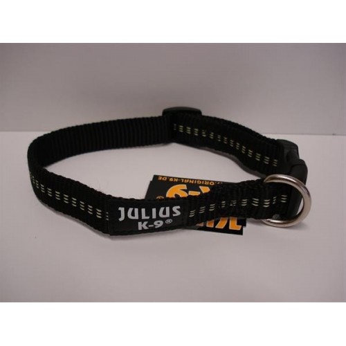 Julius K9 IDC Collare in Nylon nero   25mm x 39-65cm