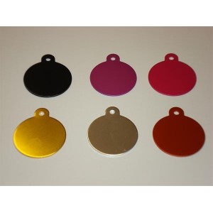 Medagliette per cane con incisione gratuita rotonda grande