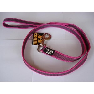 Julius K9 IDC Guinzaglio Cane Nylon Gomma Rosa 20mm x 2mt con maniglia 2