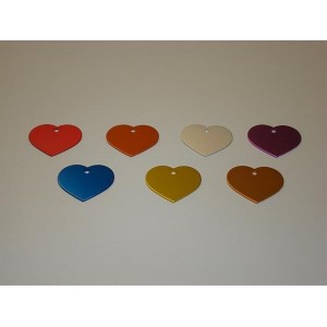 Medaglietta cane personalizzata con incisione gratuita cuore grande