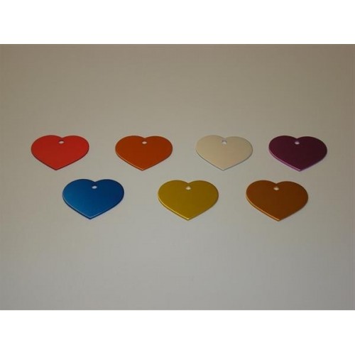 Medaglietta cane personalizzata con incisione gratuita cuore grande