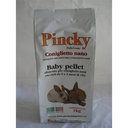 Pincky Dalla Grana - Baby Pellet Alimento per coniglietti da 0 a 3 mesi di vita Kg.1