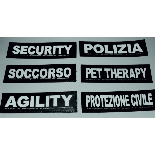 Etichette adatte a Pettorina Cane JULIUS-K9 16x5 cm