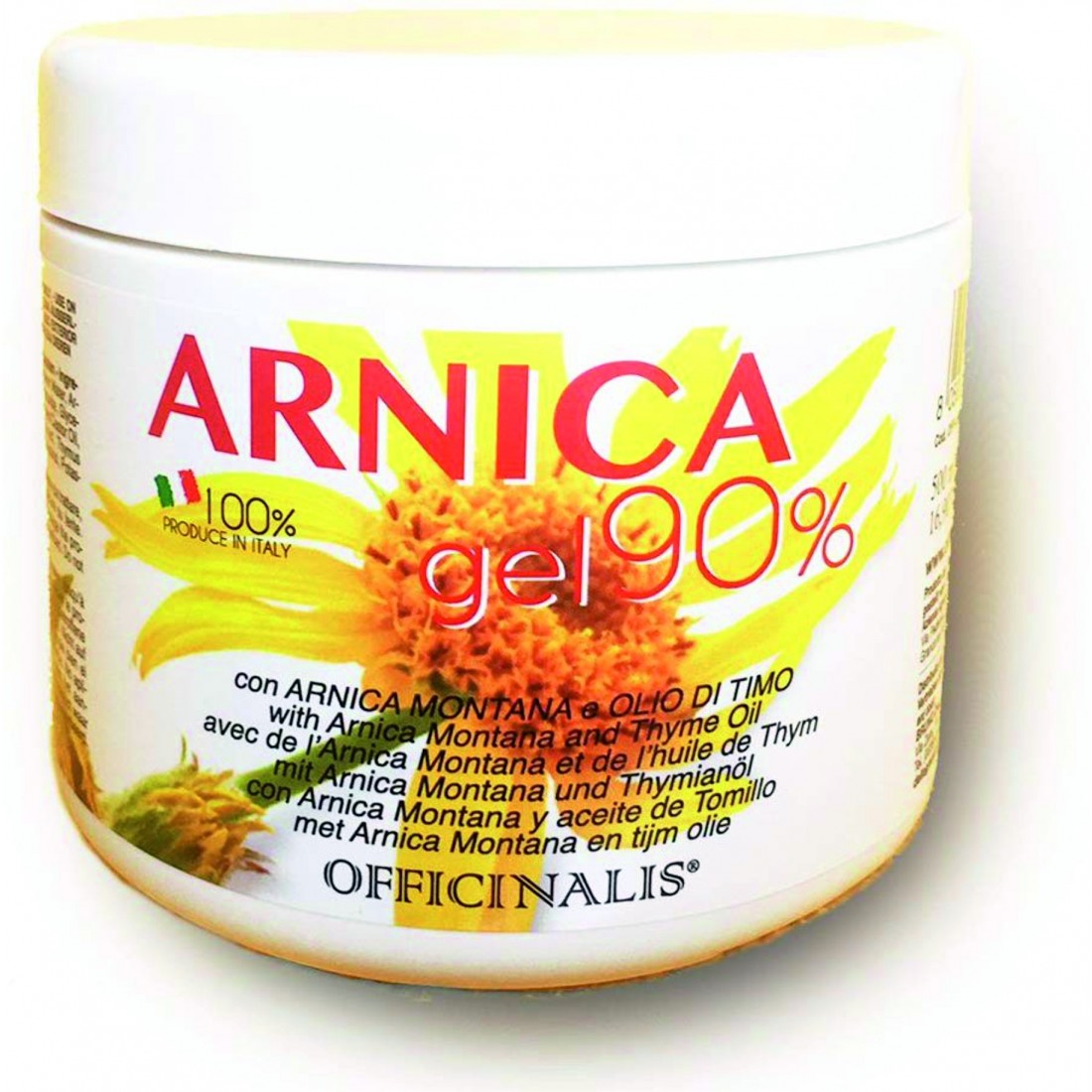 Arnica gel 90% officinalis dalla grana 500 ml.