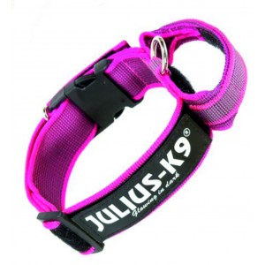 Julius K9 Collare nylon Rosa con maniglia 2