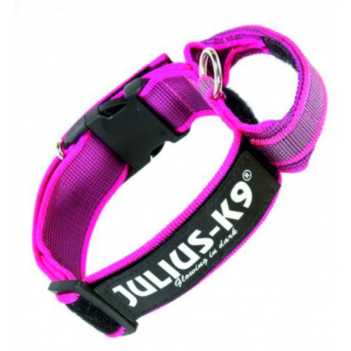 Julius K9 Collare nylon Rosa con maniglia